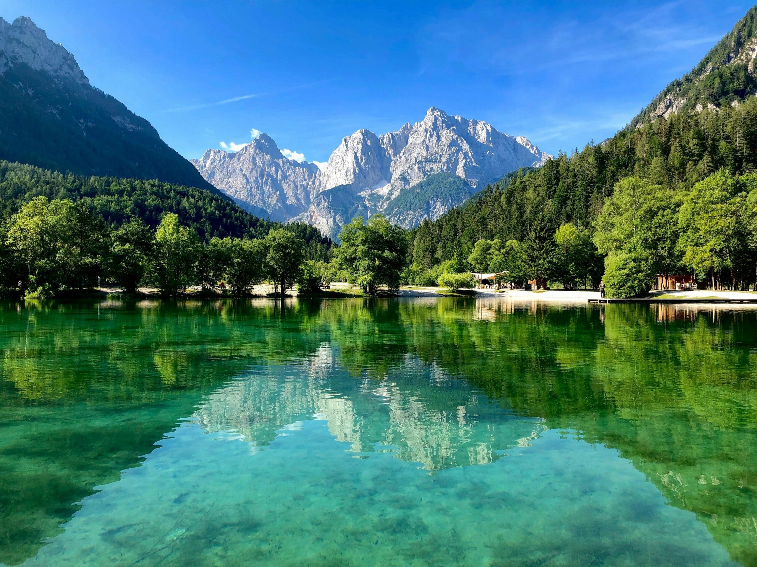 Lake and moutains background
